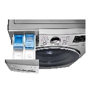 Lavadora LG WD22VV2S6BR vista izquierda completa.